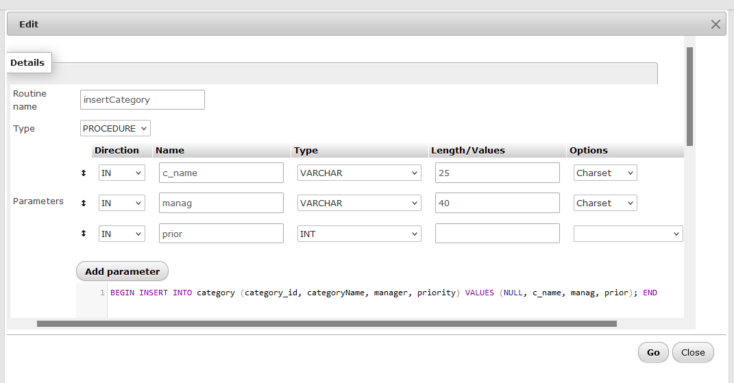 Stored Procedure